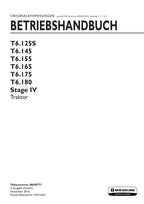 New Holland T6.125S T6.145 T6.155 T6.165 T6.175 T6.180 traktor betriebsanleitung
