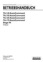 New Holland T6.145 T6.155 T6.165 T6.175 STAGE 4 traktor betriebsanleitung