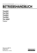 New Holland T4.65V T4.75V T4.85V T4.95V T4.105V traktor betriebsanleitung