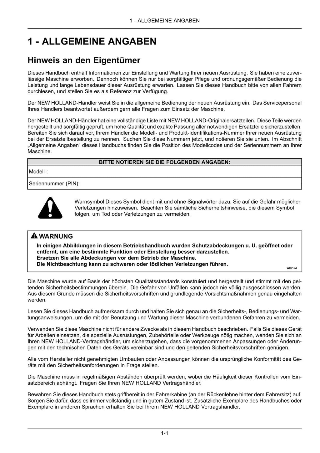 New Holland T3.50F traktor betriebsanleitung