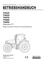New Holland T6030 T6050 T6070 T6080 T6090 traktor betriebsanleitung 84471858