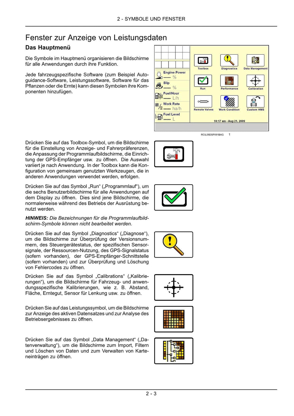 New Holland PLM FIELD PERFOMER V26 LARGE traktor betriebsanleitung