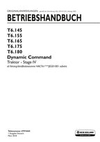 New Holland T6.145 T6.155 T6.165 T6.175 T6.180 traktor STAGE 4 betriebsanleitung