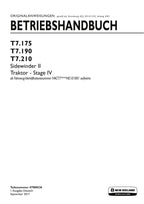 New Holland T7.175 T7.190 T7.210 traktor STAGE IV betriebsanleitung