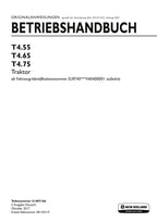 New Holland T4.55 T4.65 T4.75 traktor betriebsanleitung N00001-