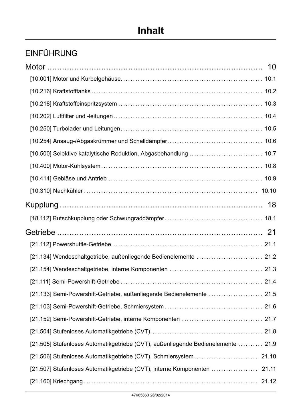 NEW HOLLAND T6.120 T6.140 T6.150 TRAKTOR REPARATURHANDBUCH
