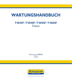 NEW HOLLAND T4030F T4040F T4050F T4060F TRAKTOR REPARATURHANDBUCH