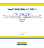 NEW HOLLAND T7.230 T7.230 T7.245 T7.260 T7.260 T7.270 TRAKTOR REPARATURHANDBUCH
