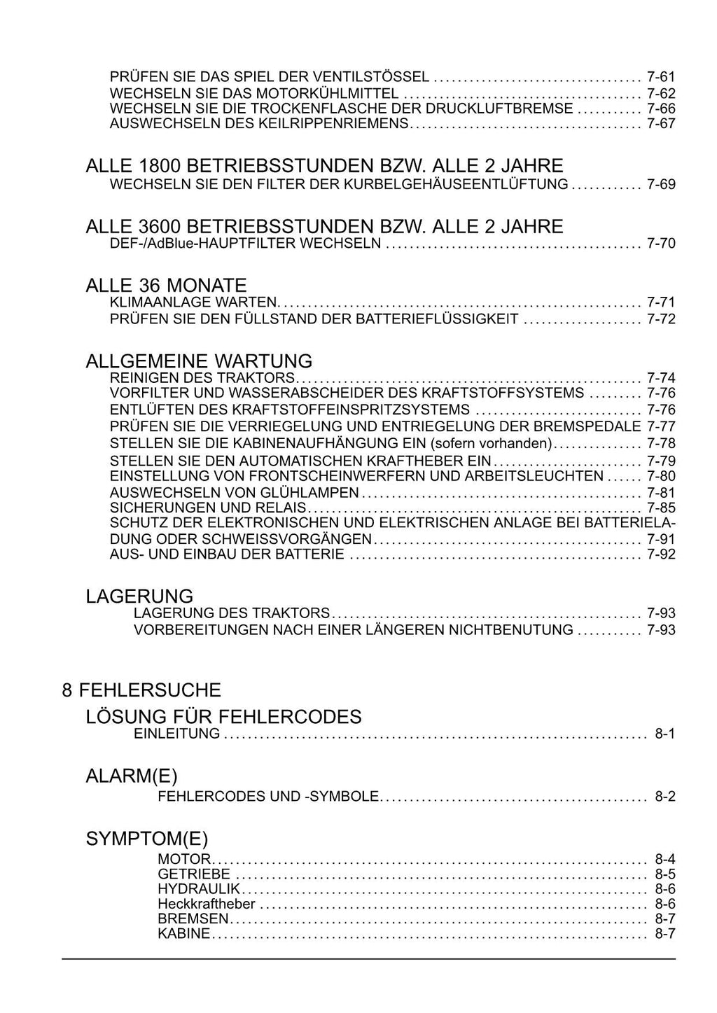 New Holland T7.170 T7.185 T7.200 T7.210 traktor betriebsanleitung