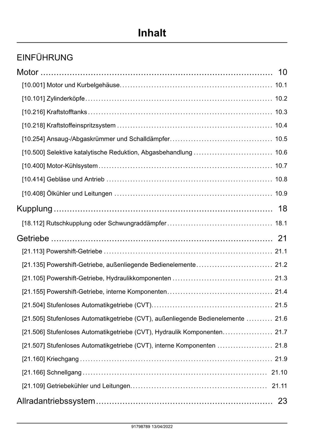 NEW HOLLAND T7.245 T7.260 T7.270 TRAKTOR REPARATURHANDBUCH