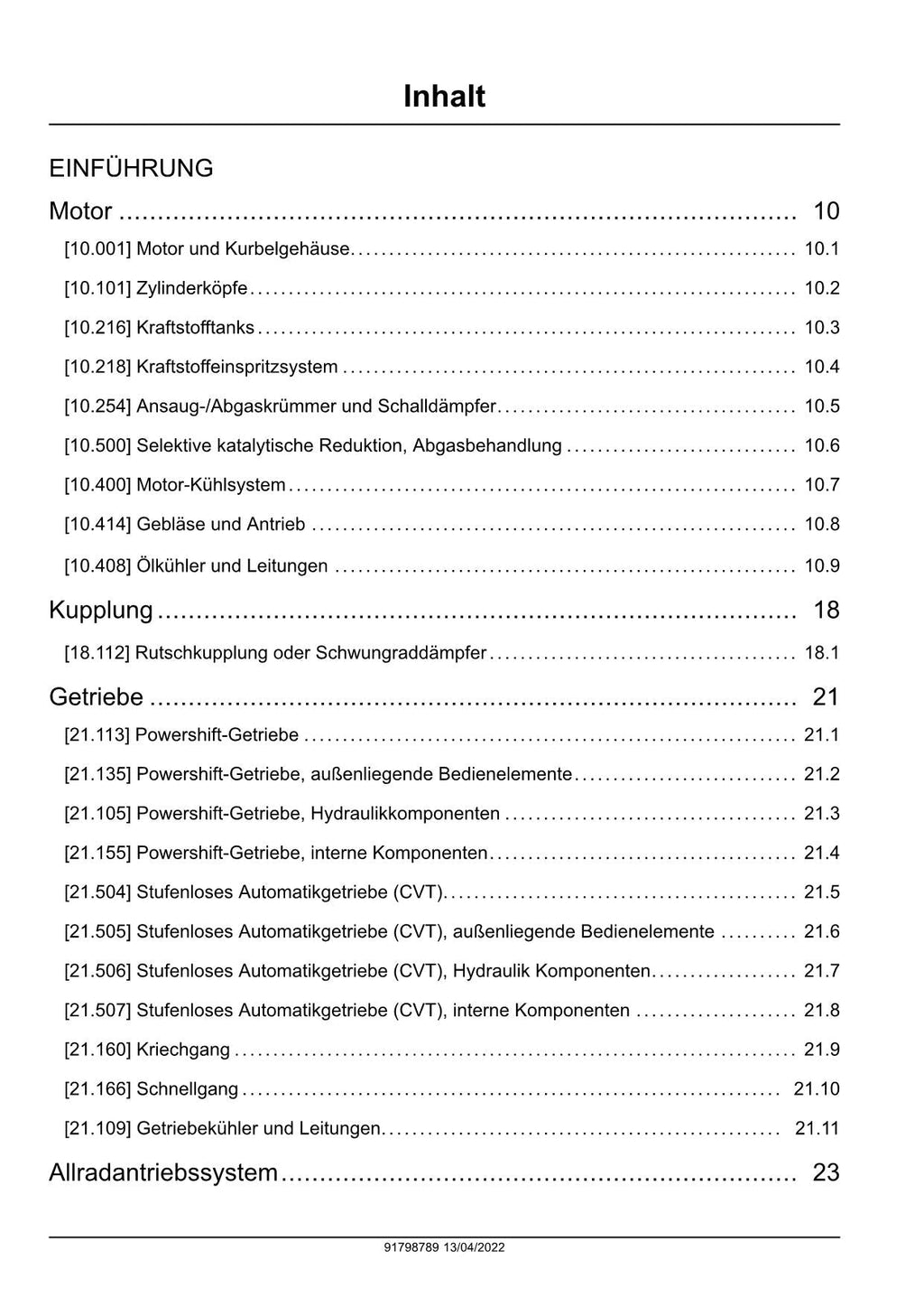 NEW HOLLAND T7.195S T7.215S T7.230 TRAKTOR REPARATURHANDBUCH