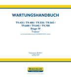 NEW HOLLAND T9.435 T9.480 T9.530 T9.565 T9.645 T9.700 TRAKTOR REPARATURHANDBUCH
