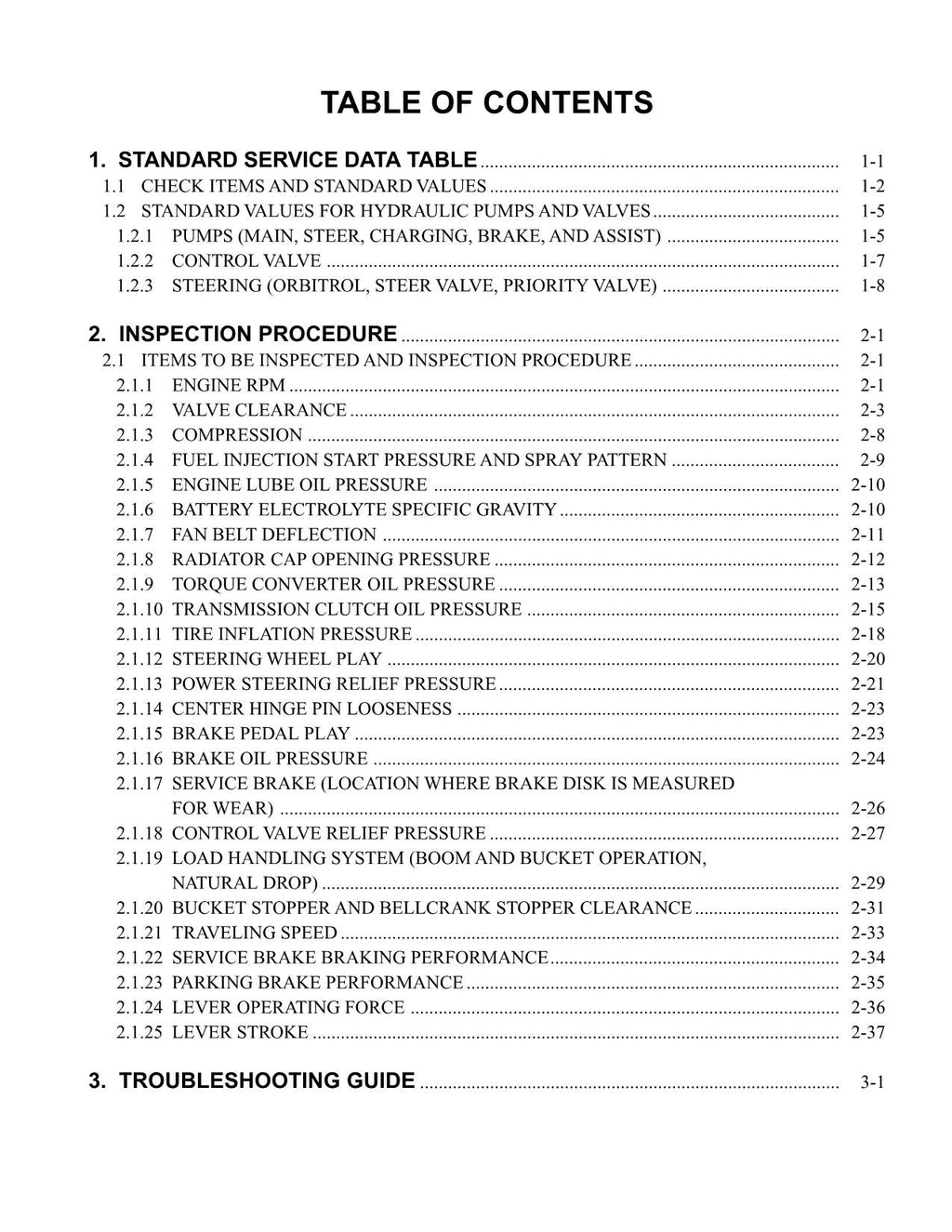 Hitachi LX110-7 LX130-7 LX190-7 LX230-7 LX300-7 LX450-7 Loader Inspection Manual