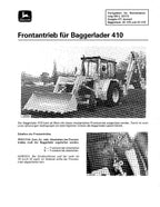JOHN DEERE BAGGERLADER JD 310 JD 410 BETRIEBSANLEITUNG