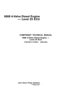 John Deere 6068 4 6.8L Valve Engine Level 25 ECU REPAIR SERVICE MANUAL CTM139019