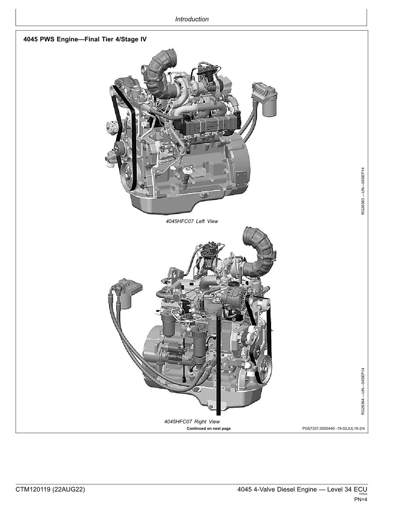 John Deere 4045 4.5L Motor Nivel 34 MANUAL DE SERVICIO Y REPARACIÓN DE LA ECU CTM120119