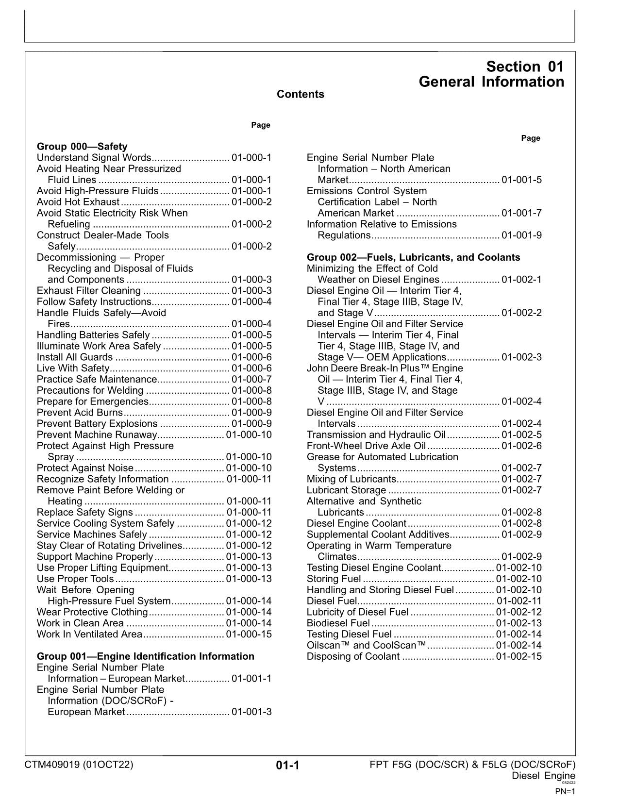 John Deere 5105 5115 5090 FPT F5G DOC SCR F5LG DOC SCRoF Engine Service manual