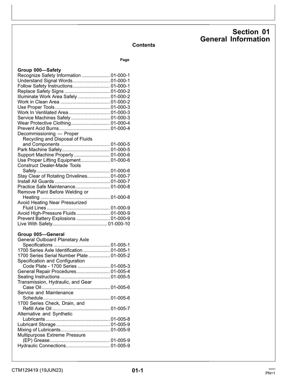 MANUAL DE SERVICIO DEL EJE PLANETARIO FUERA DE BORDA JOHN DEERE TEAMMATE TM V SERIE 1700