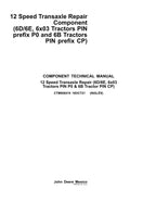 MANUAL DE SERVICIO Y REPARACIÓN DEL TRANSEJE DE VELOCIDAD JOHN DEERE 6B-1104 6125E 6115E 6125D