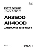 HITACHI AH350D AH400D DUMP TRUCK PARTS CATALOG  MANUAL