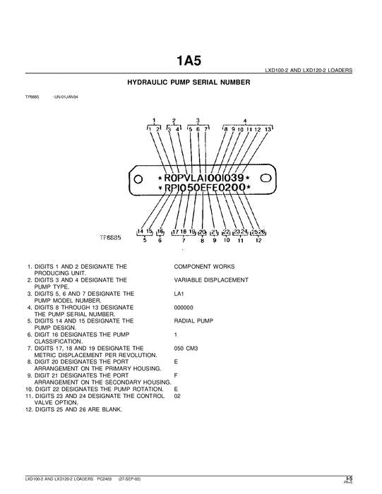 HITACHI LXD100-2 LXD120-2 LOADER PARTS CATALOG MANUAL
