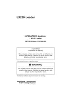 HITACHI LX230 LOADER OPERATORS MANUAL