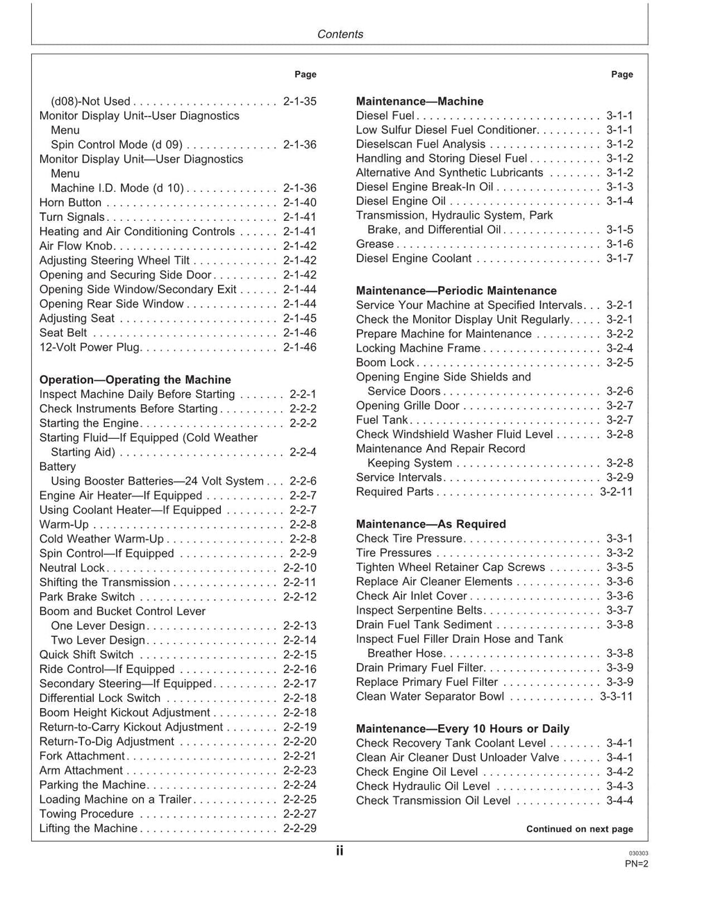 HITACHI LX230 LOADER OPERATORS MANUAL