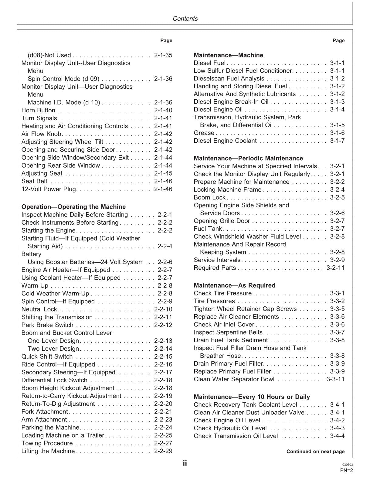 HITACHI LX230 LOADER OPERATORS MANUAL