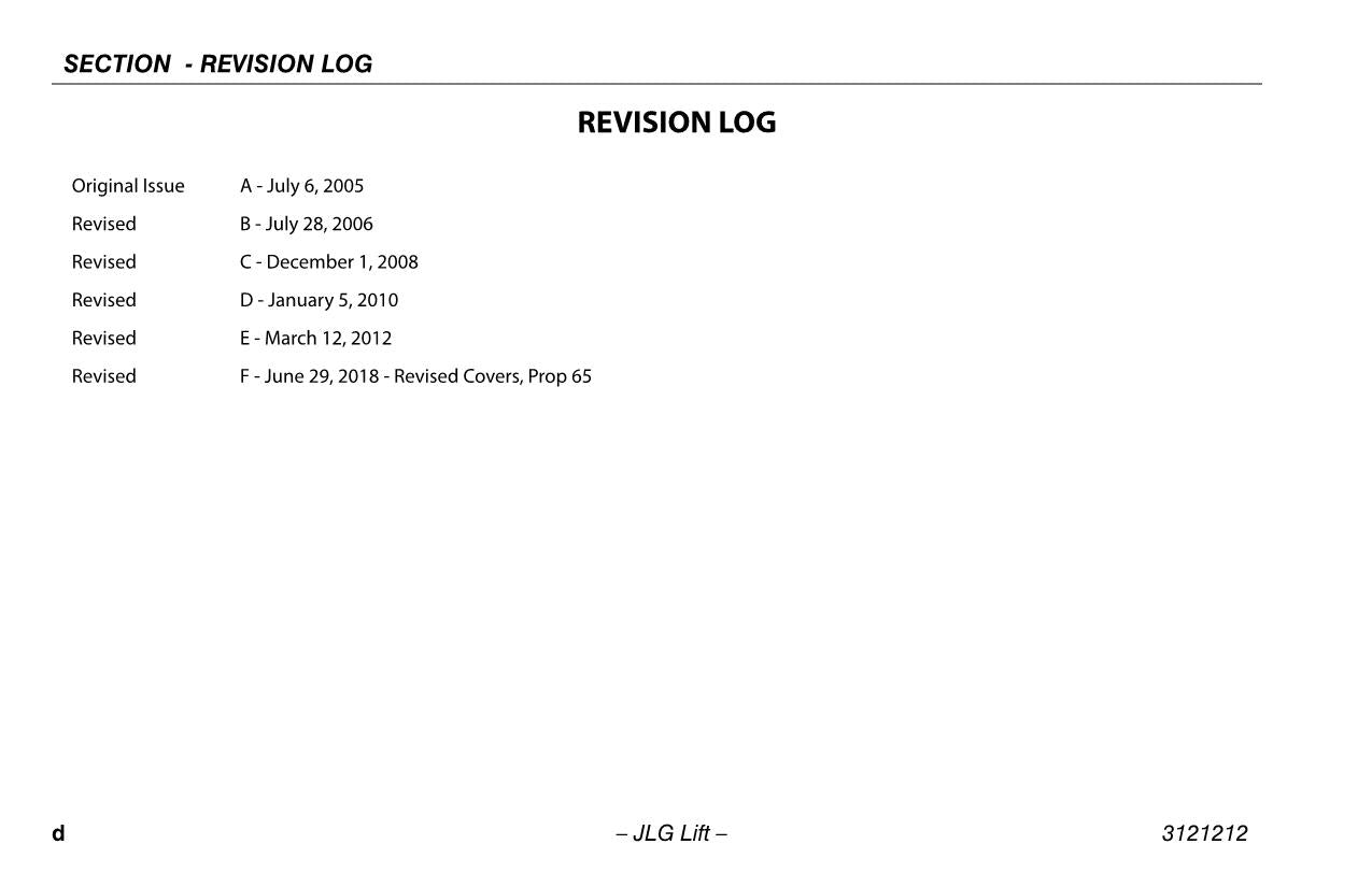 Manual del operador de mantenimiento y operación del mástil vertical JLG 15AMI