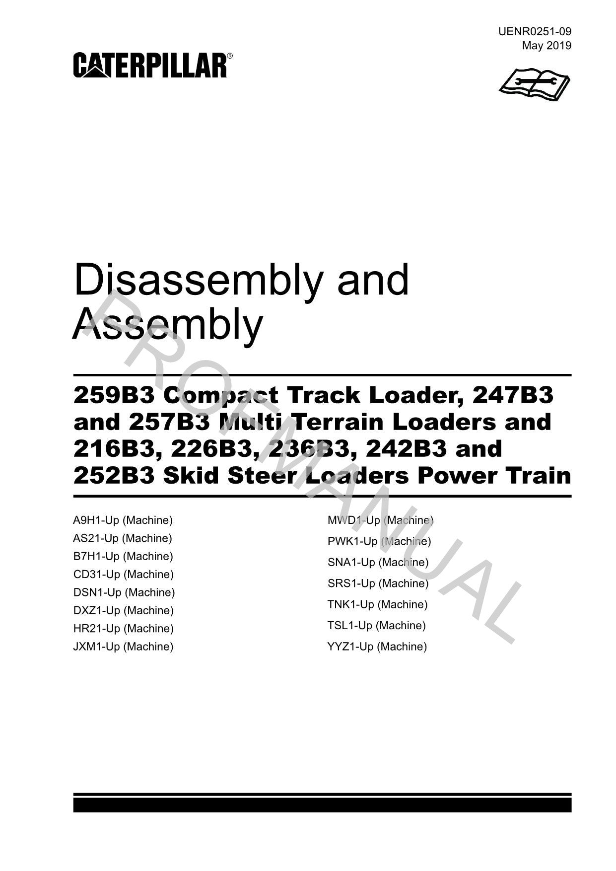 Manual de servicio del tren de potencia Caterpillar 226B3 236B3 242B3 252B3 Desmontaje y montaje