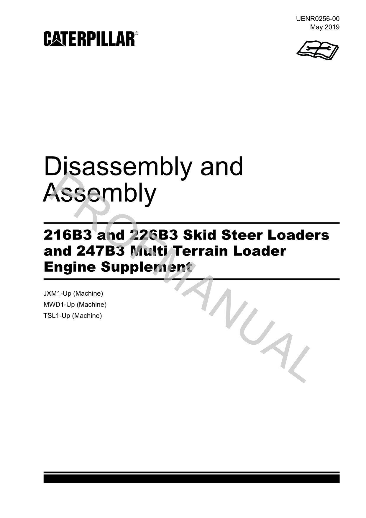 Manual de servicio del cargador Caterpillar 216B3 226B3 247B3 Suministro del motor Desmontaje Montaje