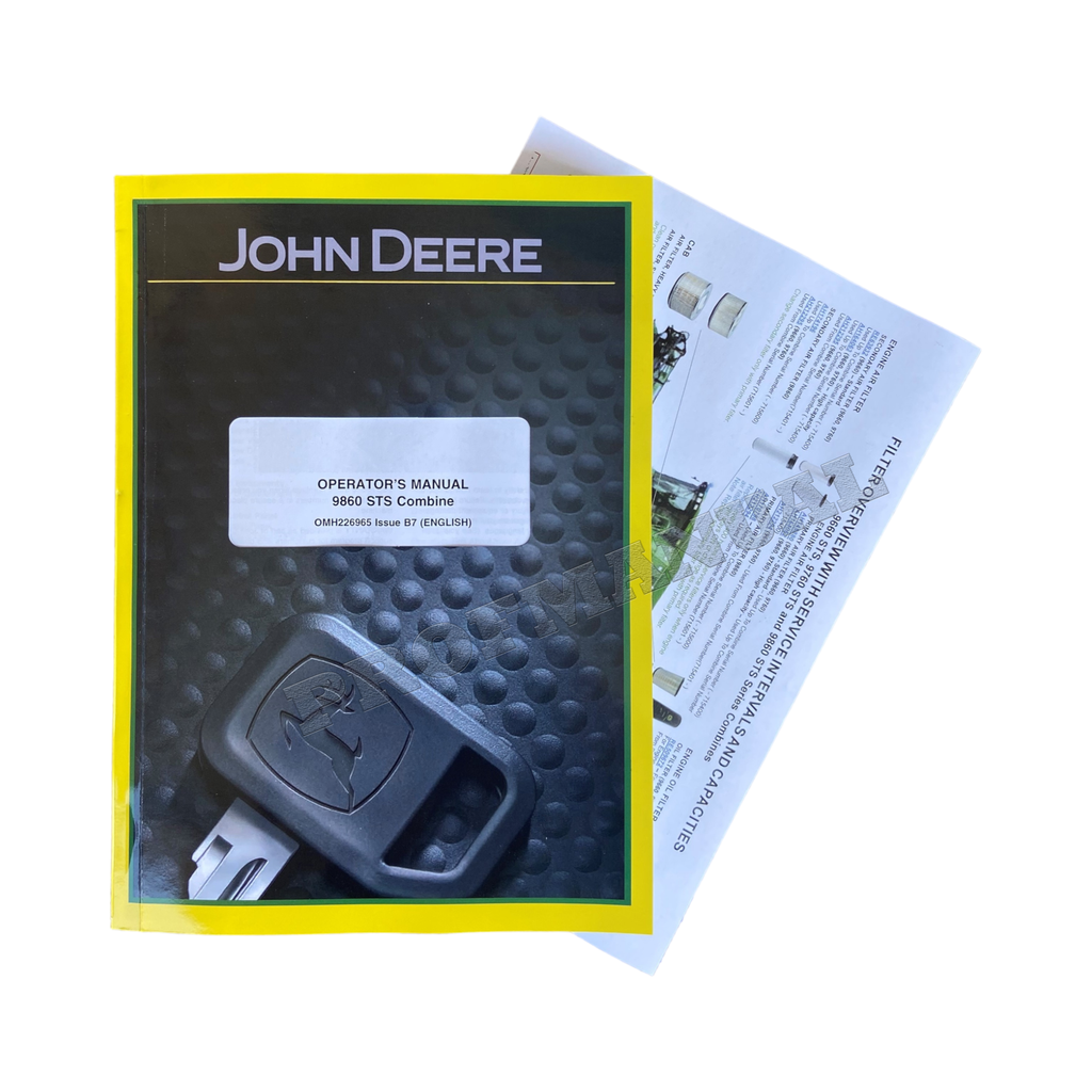 MANUAL DEL OPERADOR DE LA COSECHADORA JOHN DEERE 9860 STS + ¡EXTRA! OMH226965 