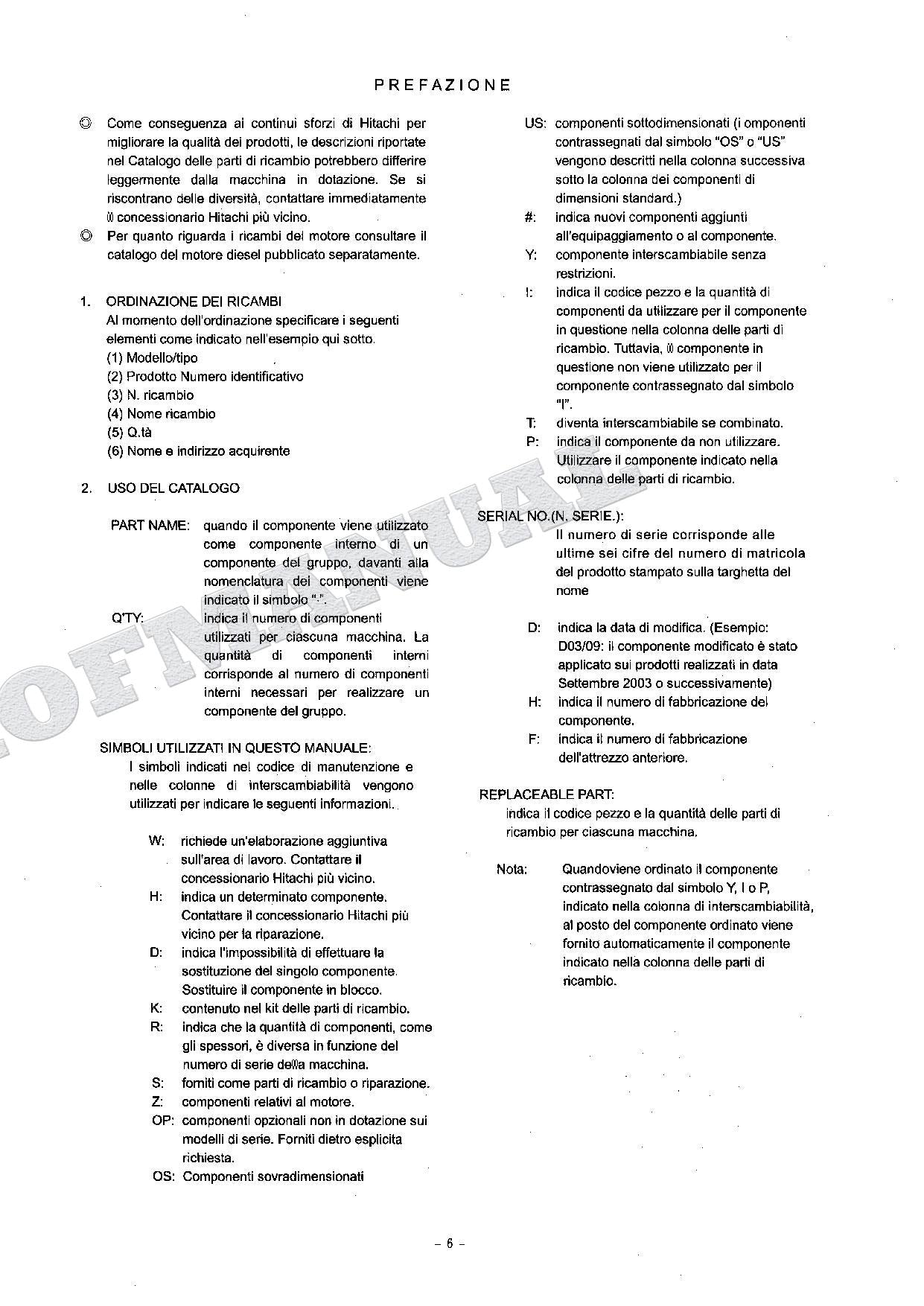 HITACHI ZAXIS ZX135US ZX135US-E ZX135USK Excavator Parts Catalog Manual