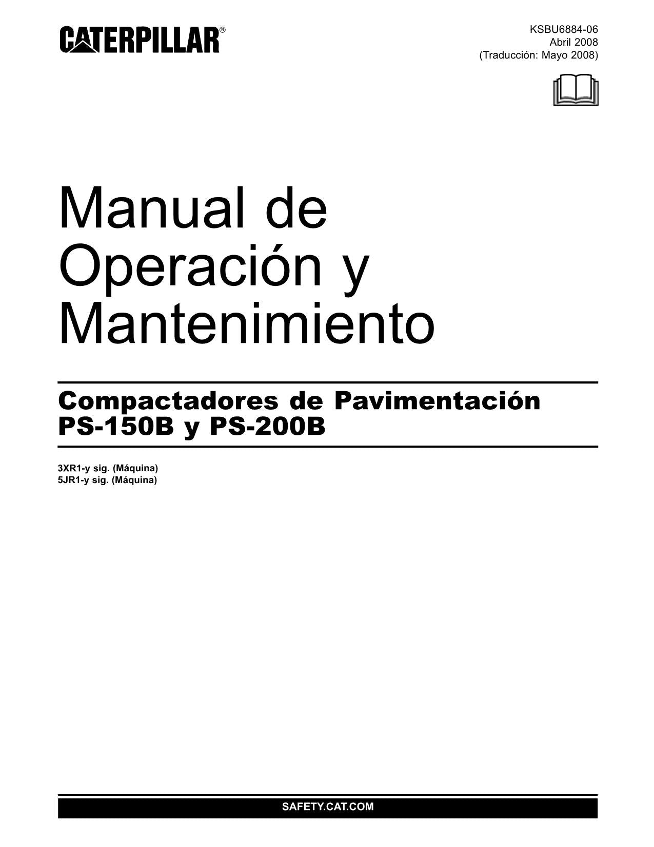 Caterpillar PS 150B PS 200B Compactadora Manual de Operación y Mantenimiento