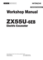 Manual de servicio y reparación de la excavadora Hitachi ZX55U-6EB
