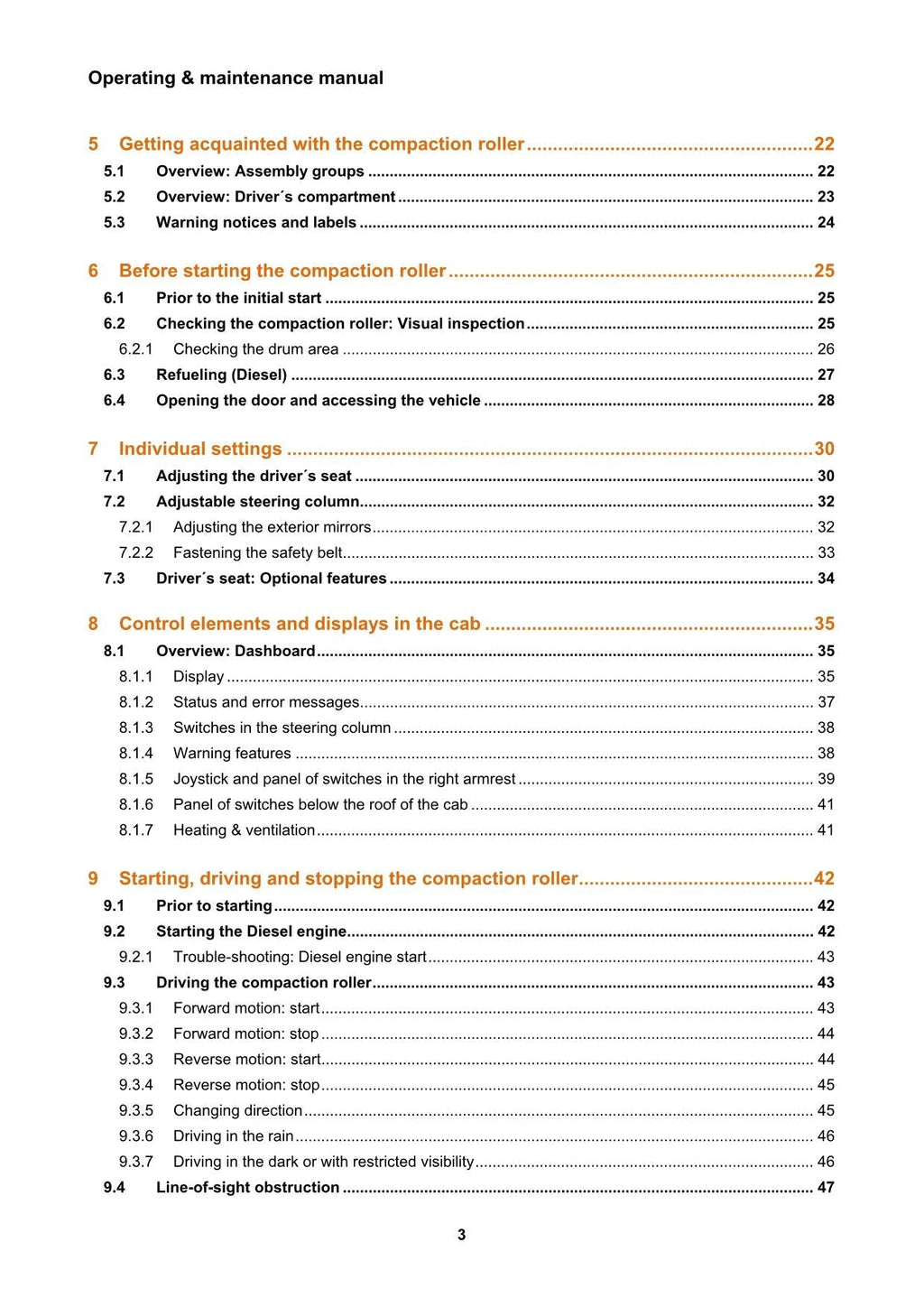 Hyundai HR70C-9 TIER4F ROAD ROLLER Operators Maintenance Manual