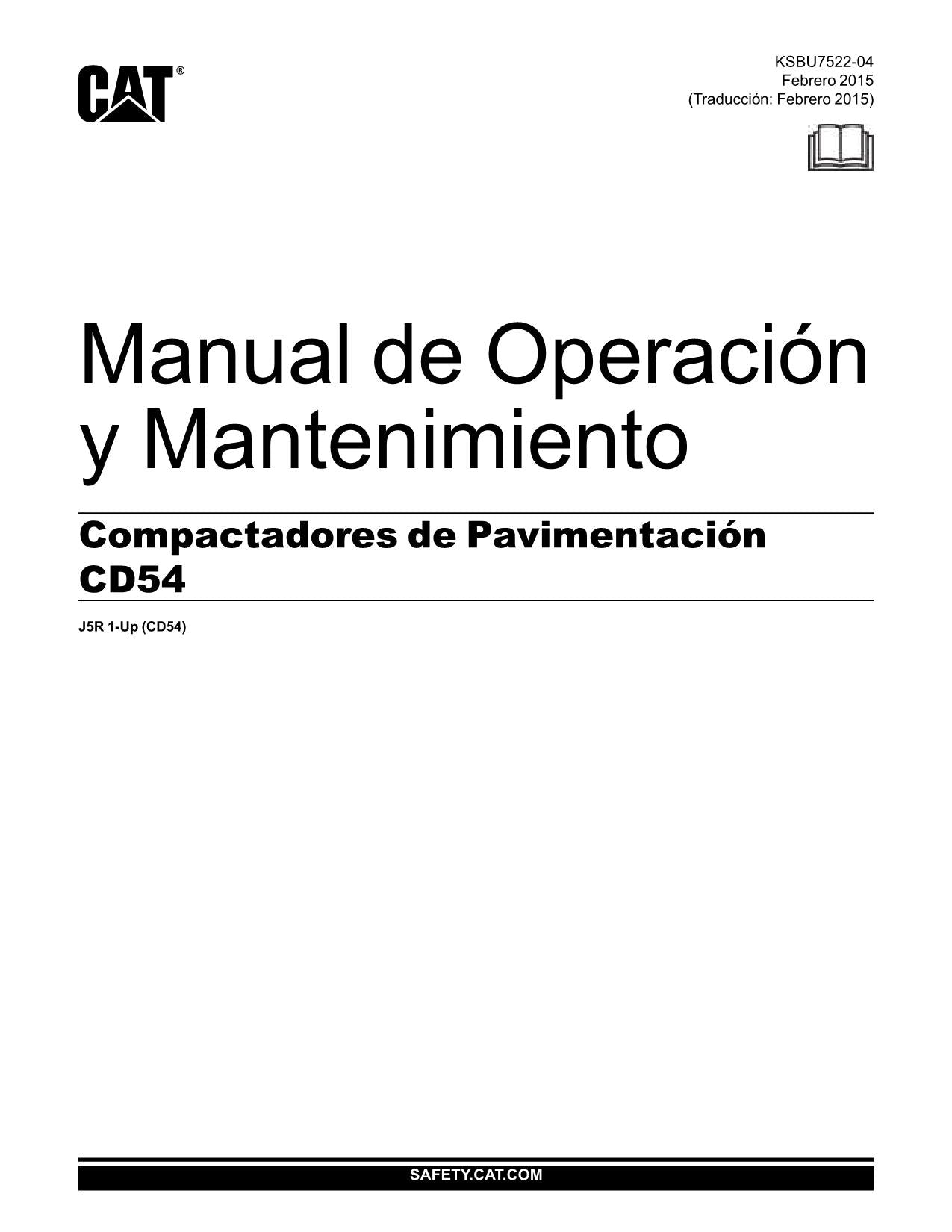 Caterpillar CD54 Compactadora Manual de Operación y Mantenimiento Español