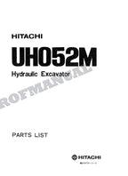 HITACHI UH052M Excavator Parts Catalog Manual