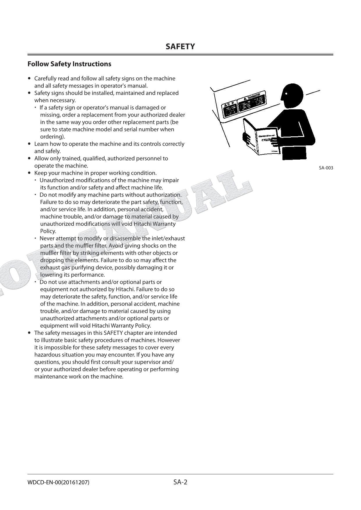 HITACHI ZX210LCH-5G ZX210K-5G ZX210LCK-5G Excavator Service Repair Workshop Manual