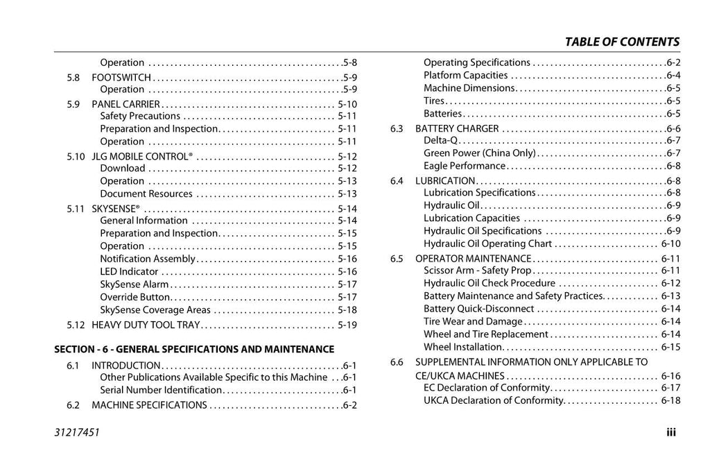 Manual del operador de mantenimiento y operación del elevador de tijera JLG ES1932 ES1932i 31217451