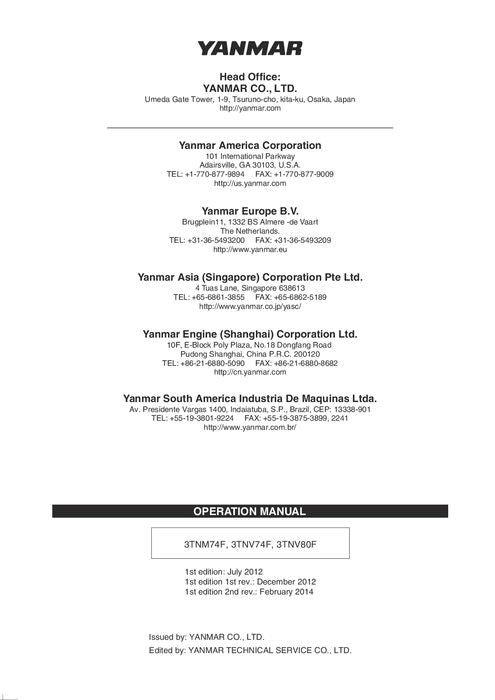 MANUAL DE SERVICIO DEL MOTOR HITACHI 3TNM 3TNV