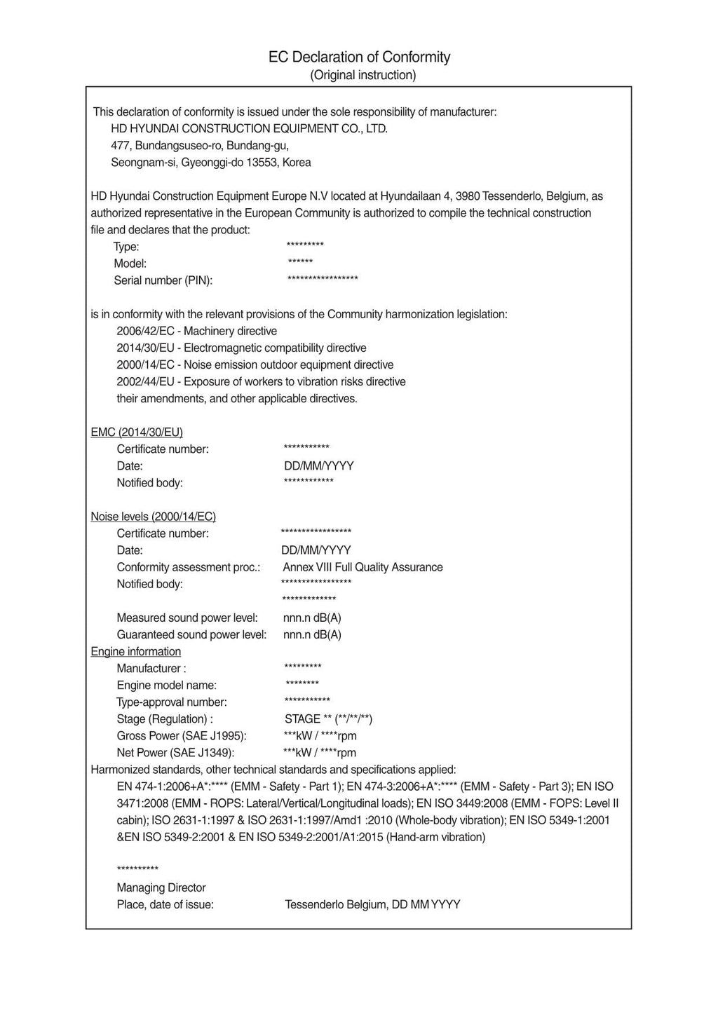 Hyundai HX35A Z CRAWLER EXCAVATOR Operators Maintenance Manual