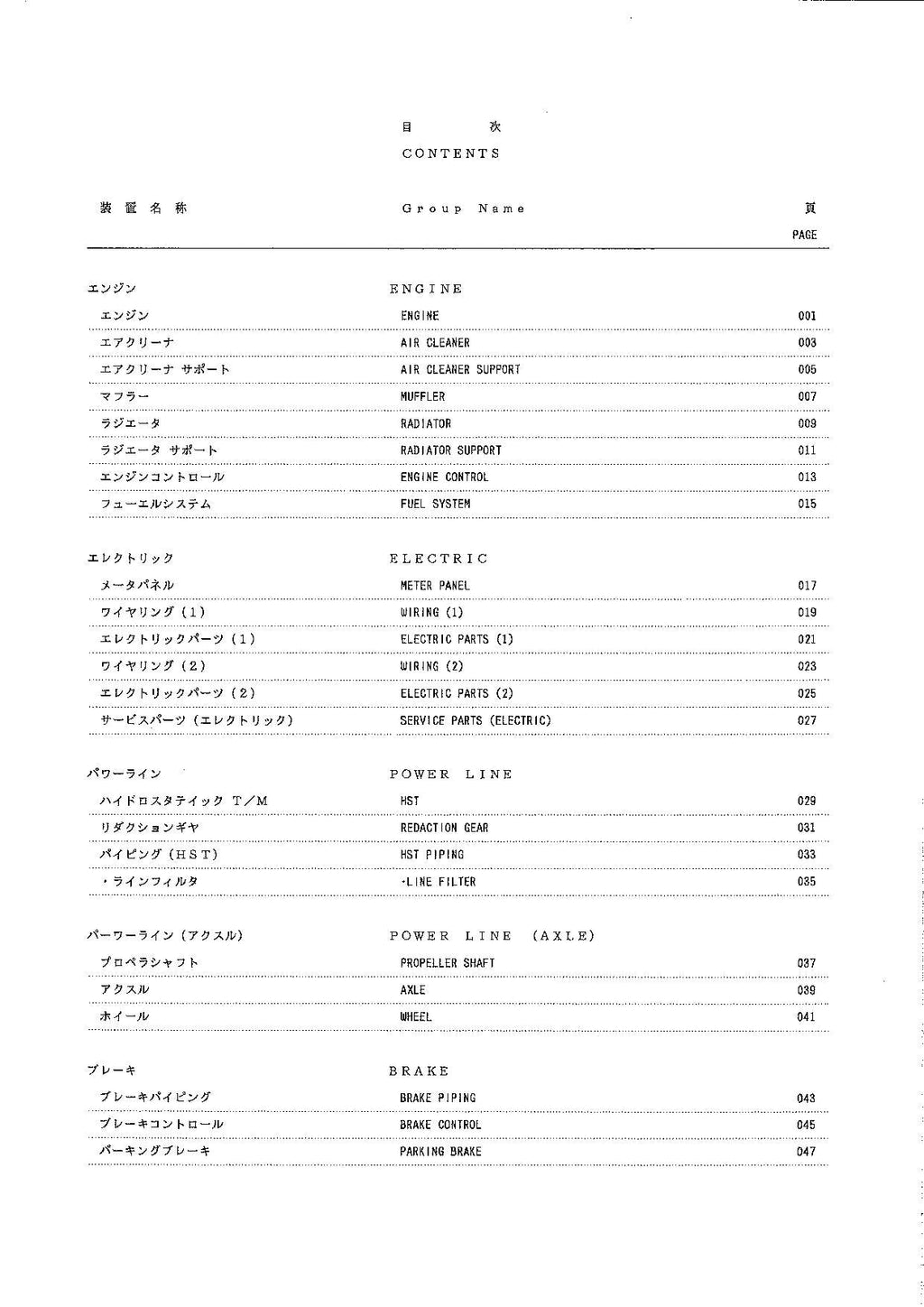Hitachi LX30 Wheel Loader Parts Catalog Manual SN 00101-up