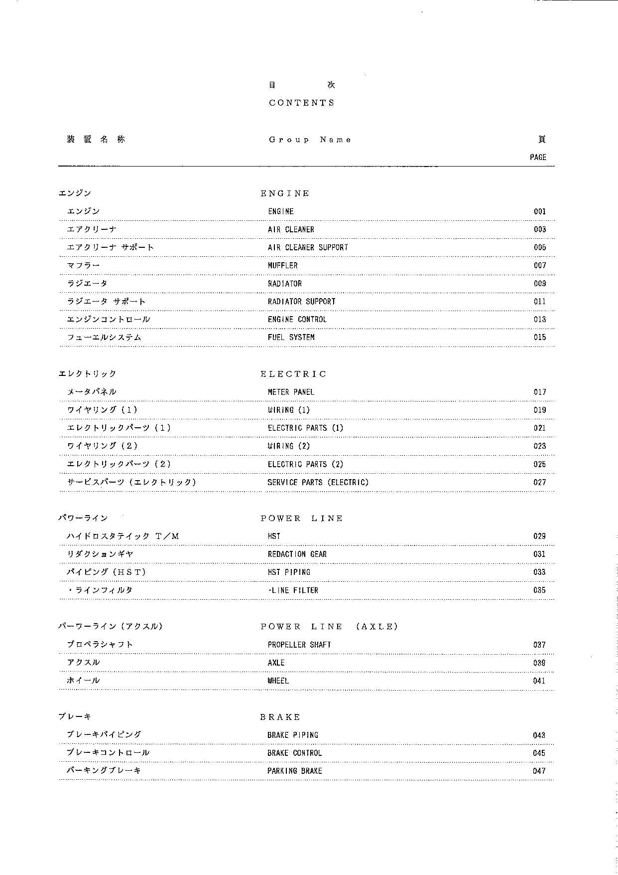 Hitachi LX30 Wheel Loader Parts Catalog Manual SN 00101-up