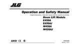 JLG E450A E450AJ M450A M450AJ Boom Lift Maintenance Operation Operators Manual