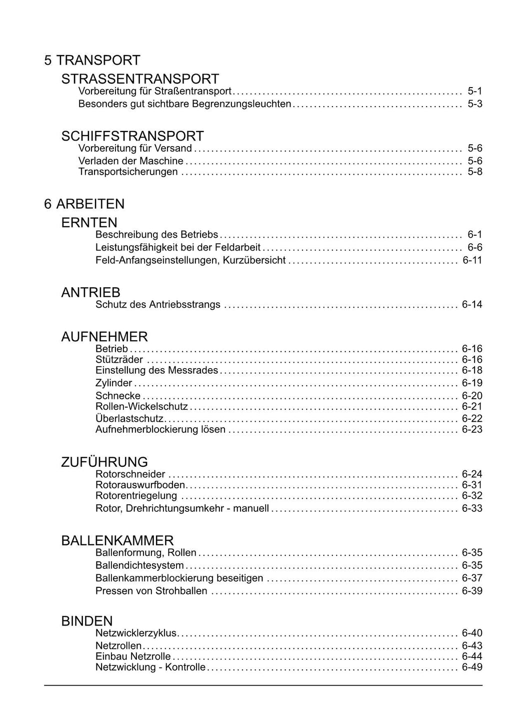 New Holland Roll Baler 125 Rundballenpresse Betriebsanleitung Ab 7312