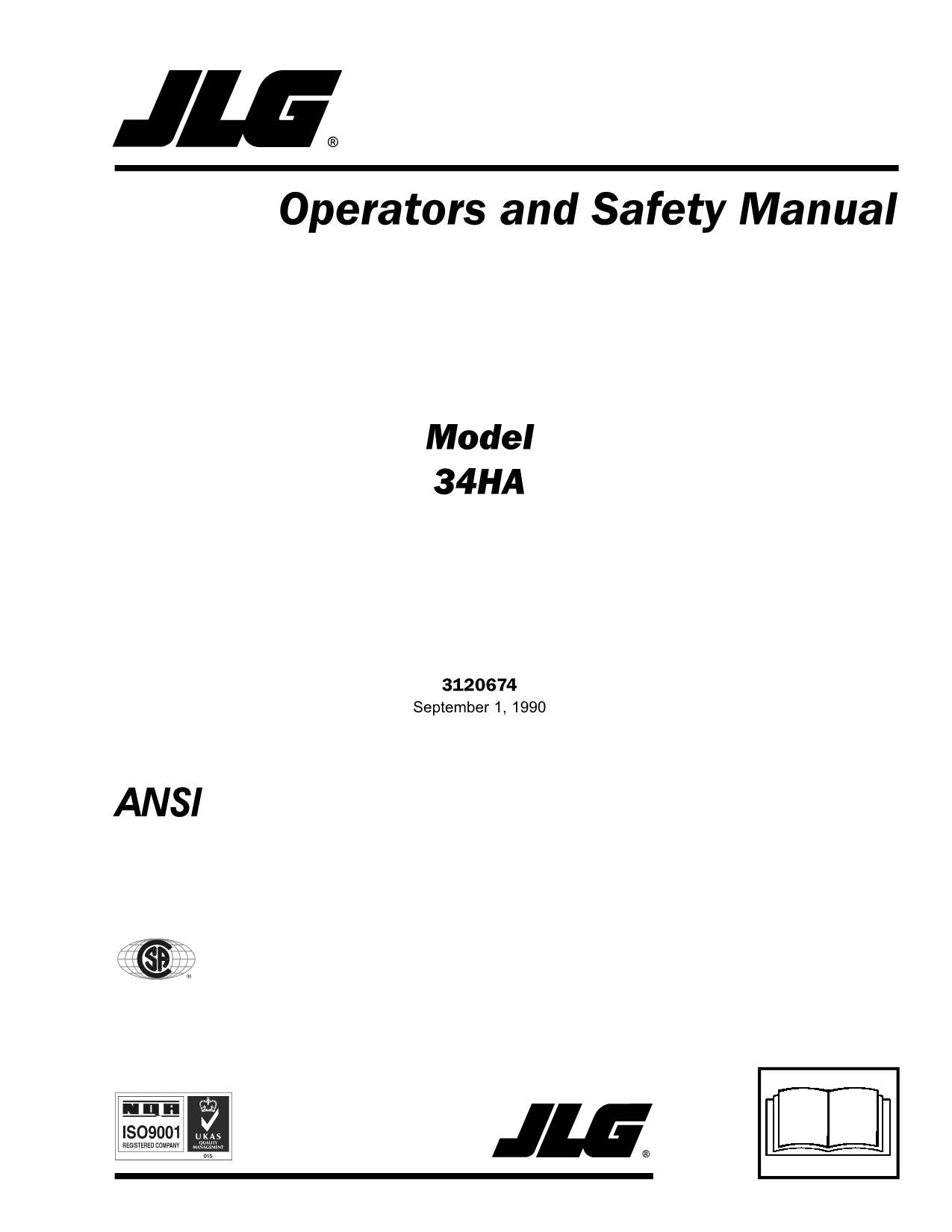 Manual del operador de mantenimiento y operación de la plataforma elevadora JLG 34HA