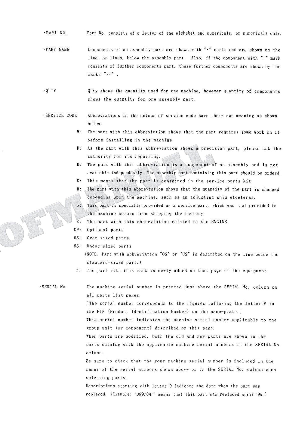 HITACHI EX125WD-5 Excavator Parts Catalog Manual SN 005101
