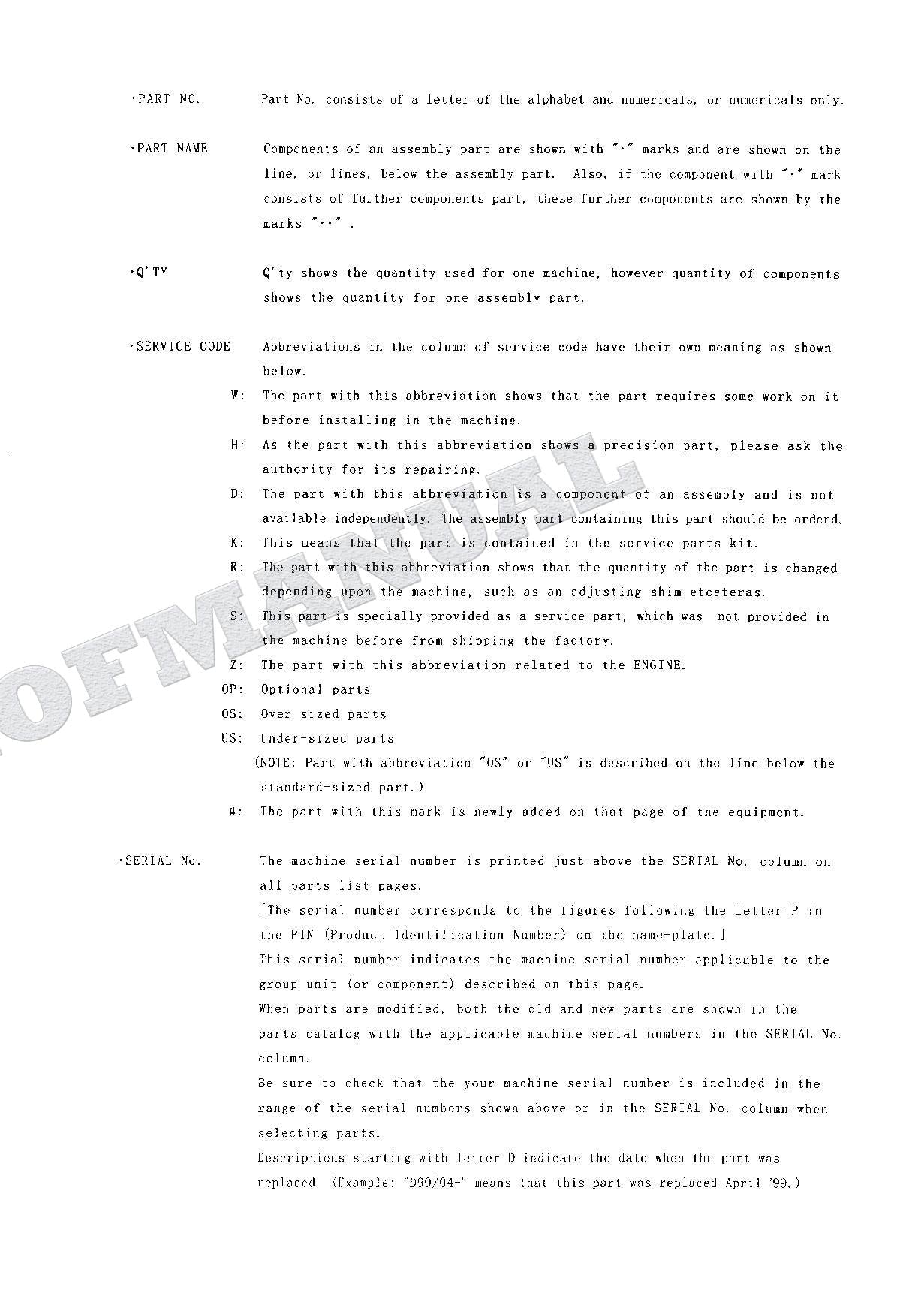 HITACHI EX125WD-5 Excavator Parts Catalog Manual SN 005101