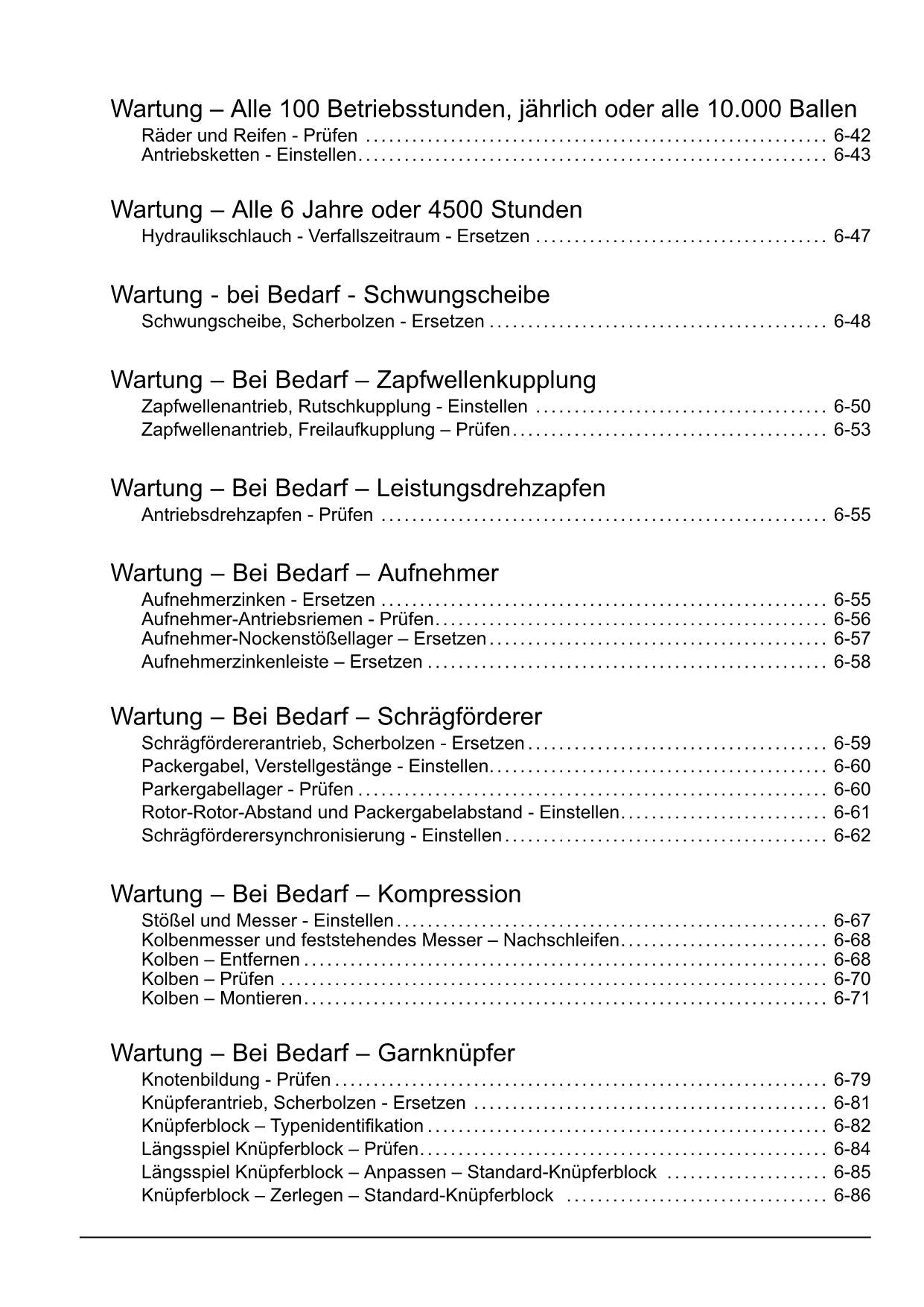 New Holland BC5060 BC5070 Quaderballenpresse Betriebsanleitung 48139965
